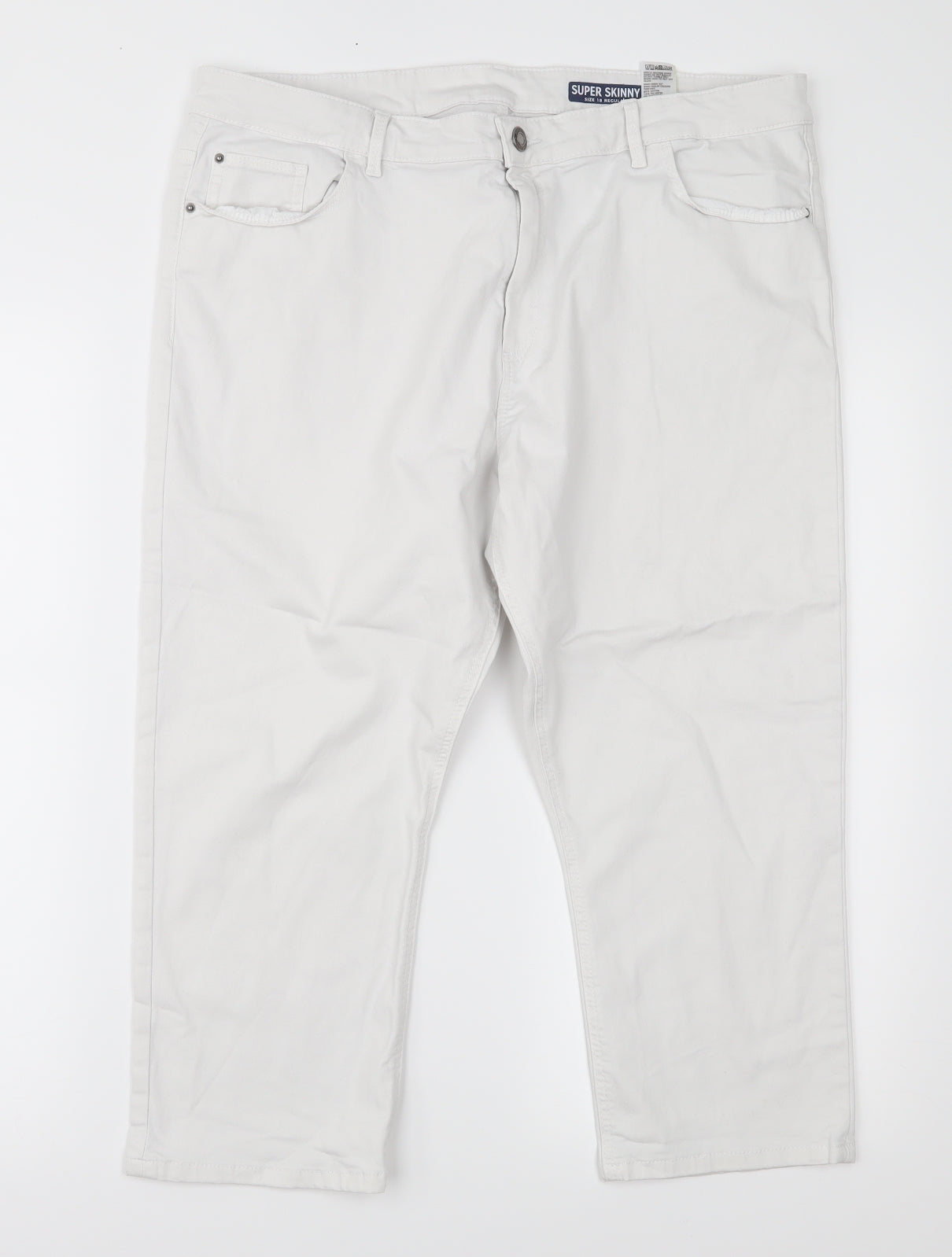 Marks and Spencer Womens Grey  Denim Cropped Jeans Size 18 L20 in
