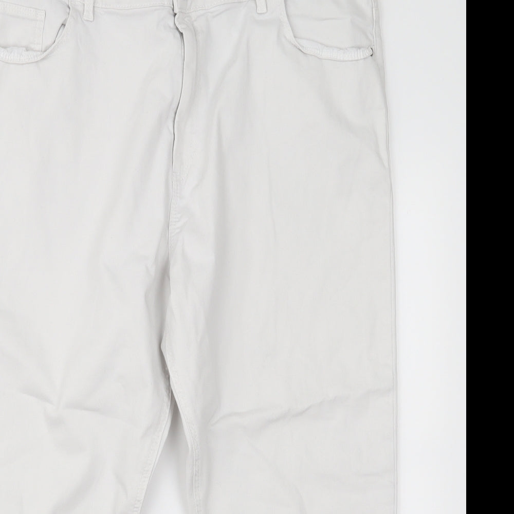 Marks and Spencer Womens Grey  Denim Cropped Jeans Size 18 L20 in