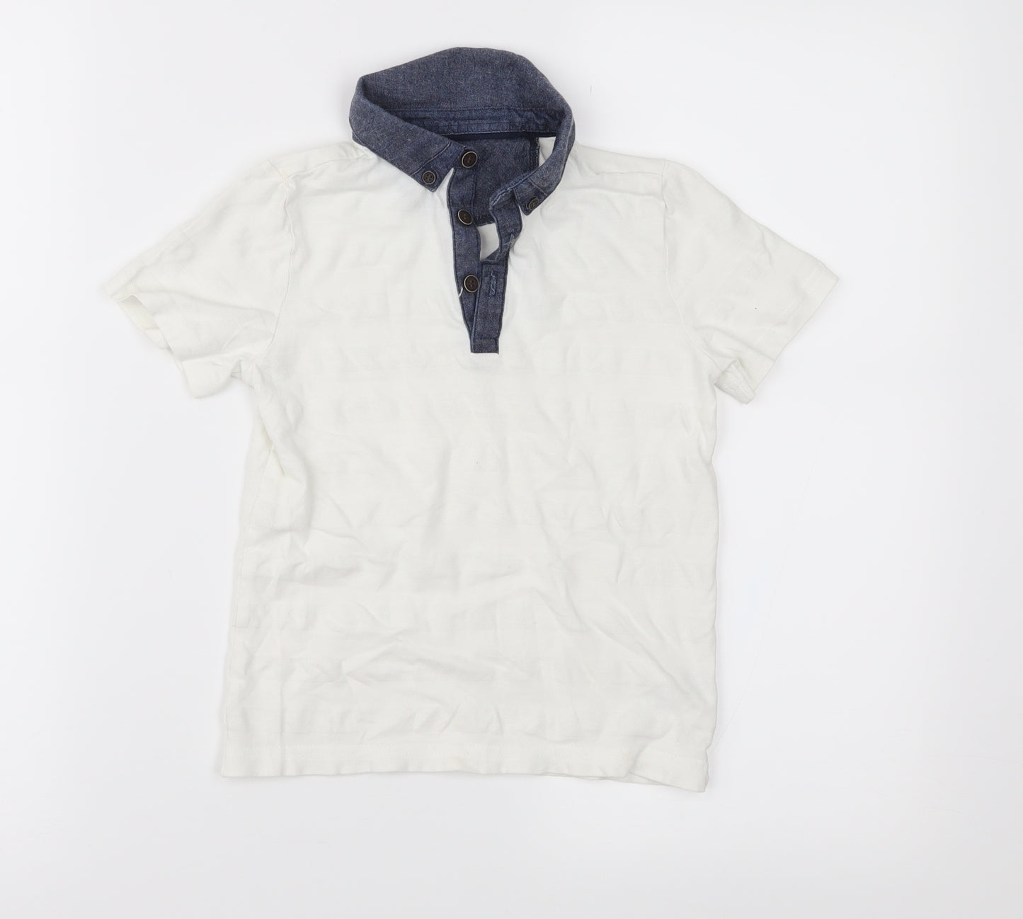 Mothercare Boys White  Jersey Basic Polo Size 5 Years