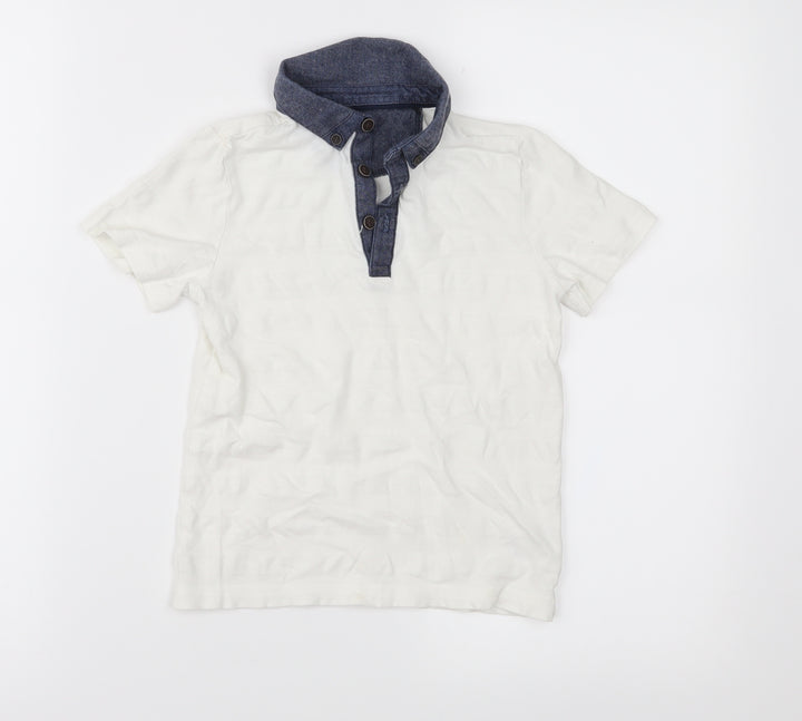 Mothercare Boys White  Jersey Basic Polo Size 5 Years