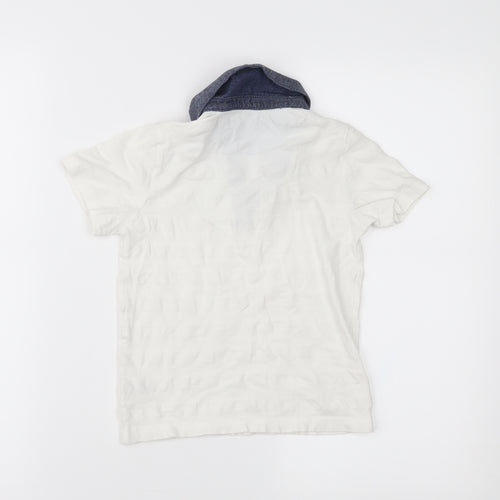 Mothercare Boys White  Jersey Basic Polo Size 5 Years