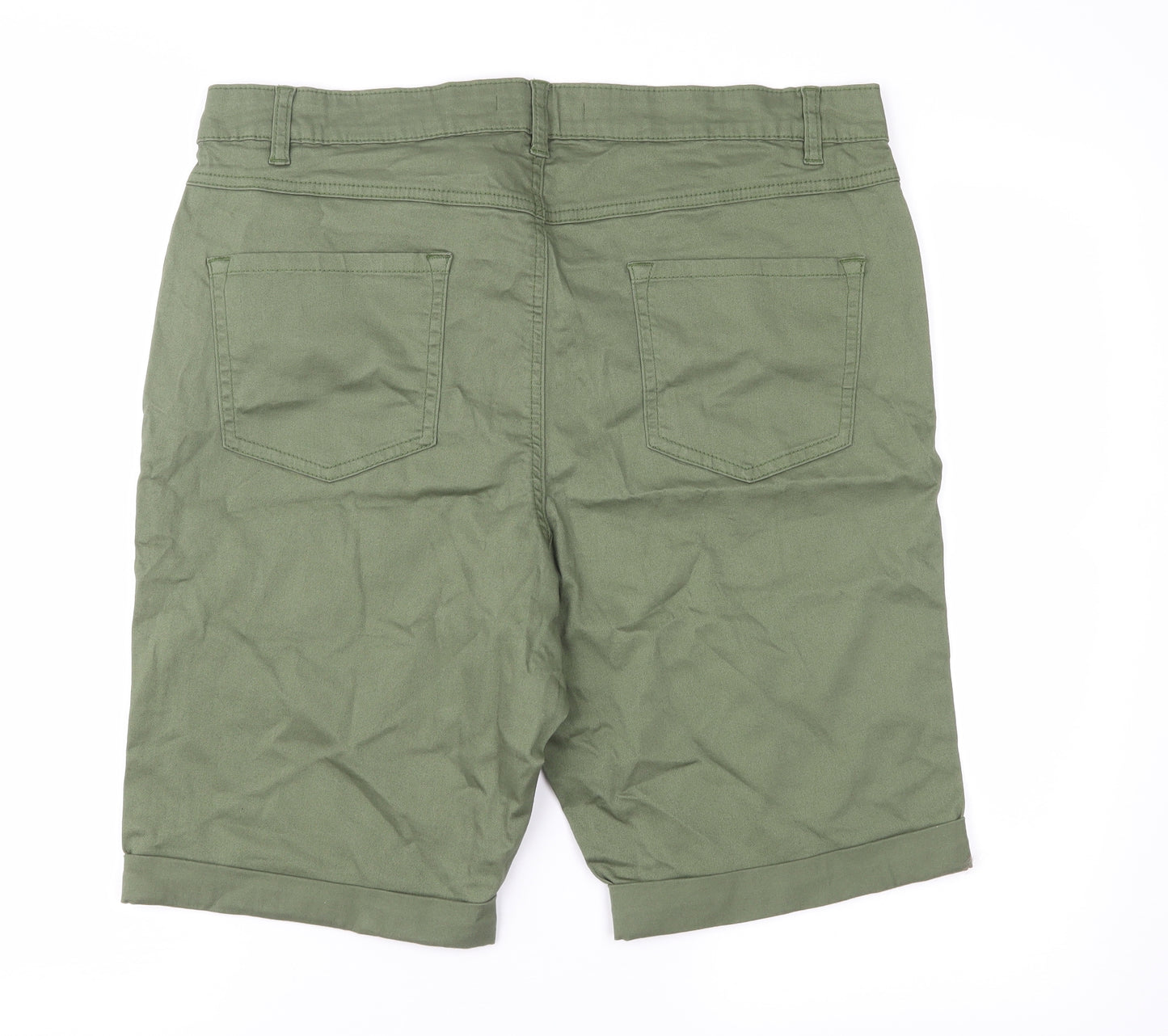 George Womens Green  Denim Chino Shorts Size 18