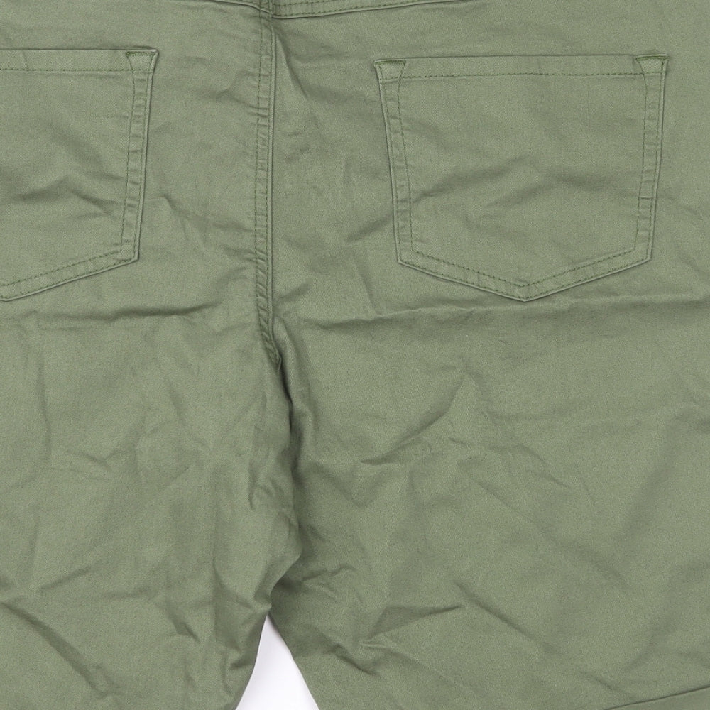 George Womens Green  Denim Chino Shorts Size 18