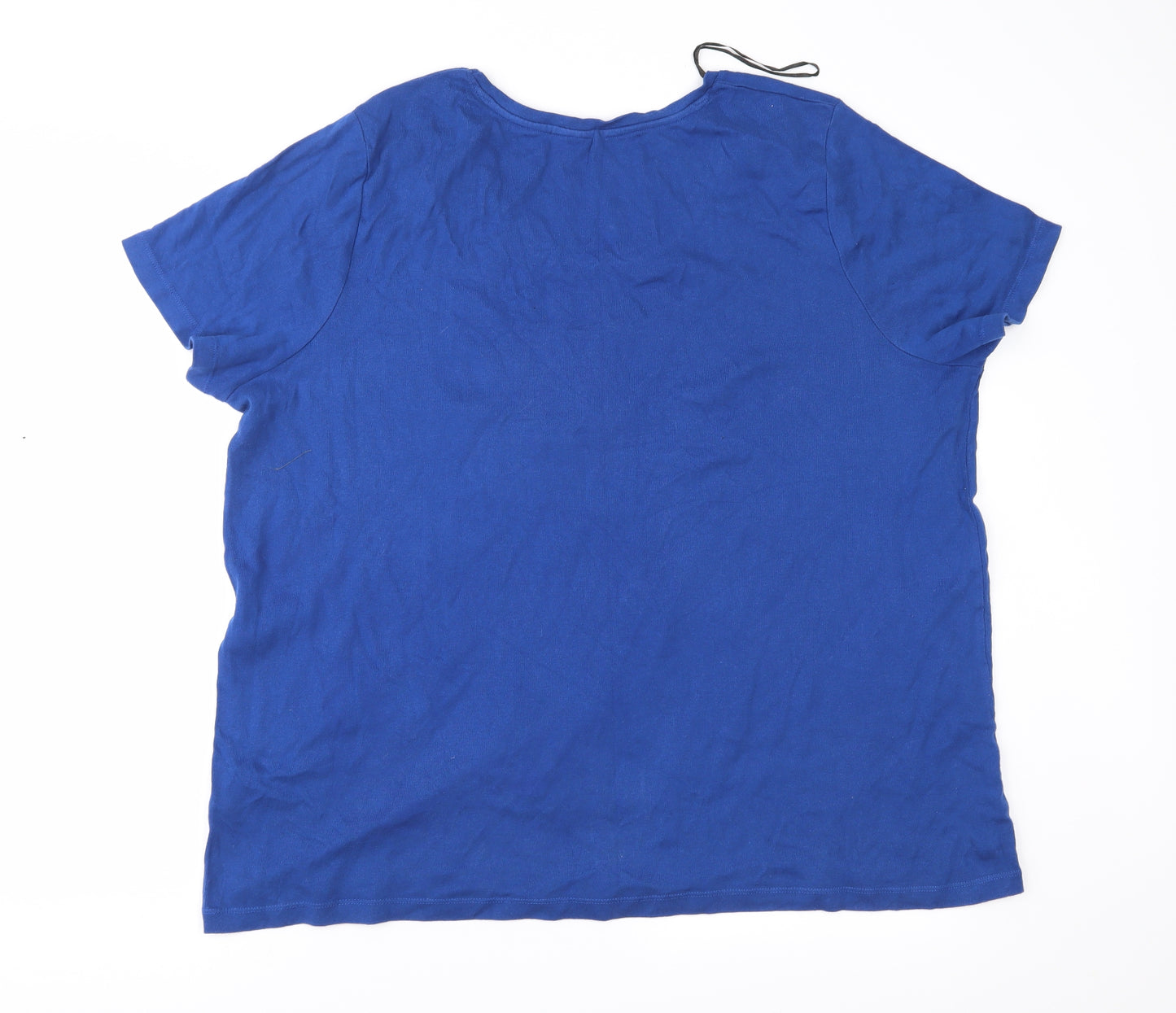 Sheego Womens Blue  Jersey Basic T-Shirt Size 22  - Owl