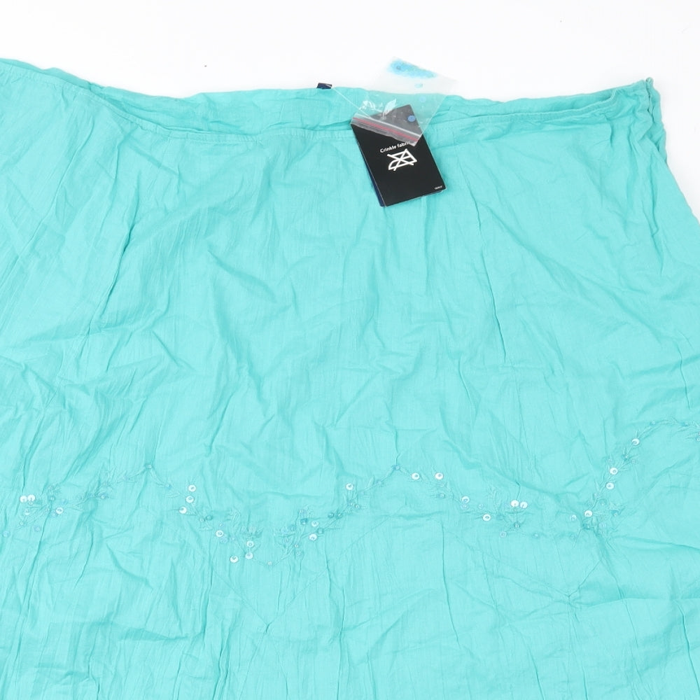 Casual Club Womens Green   A-Line Skirt Size 18