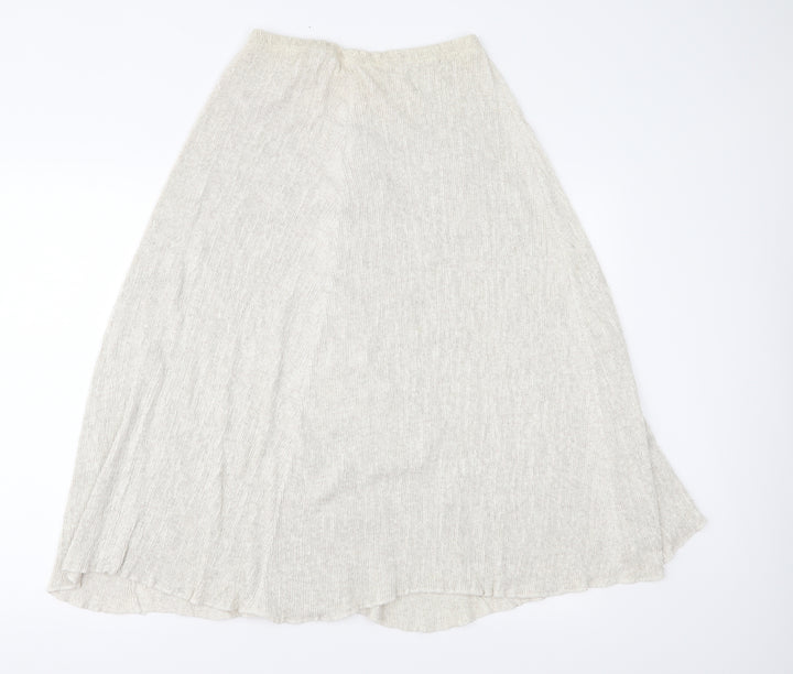 Preworn Womens Beige A-Line Skirt Size 30 in