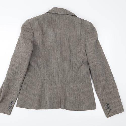 Dorothy Perkins Womens Brown Striped  Jacket Suit Jacket Size 12