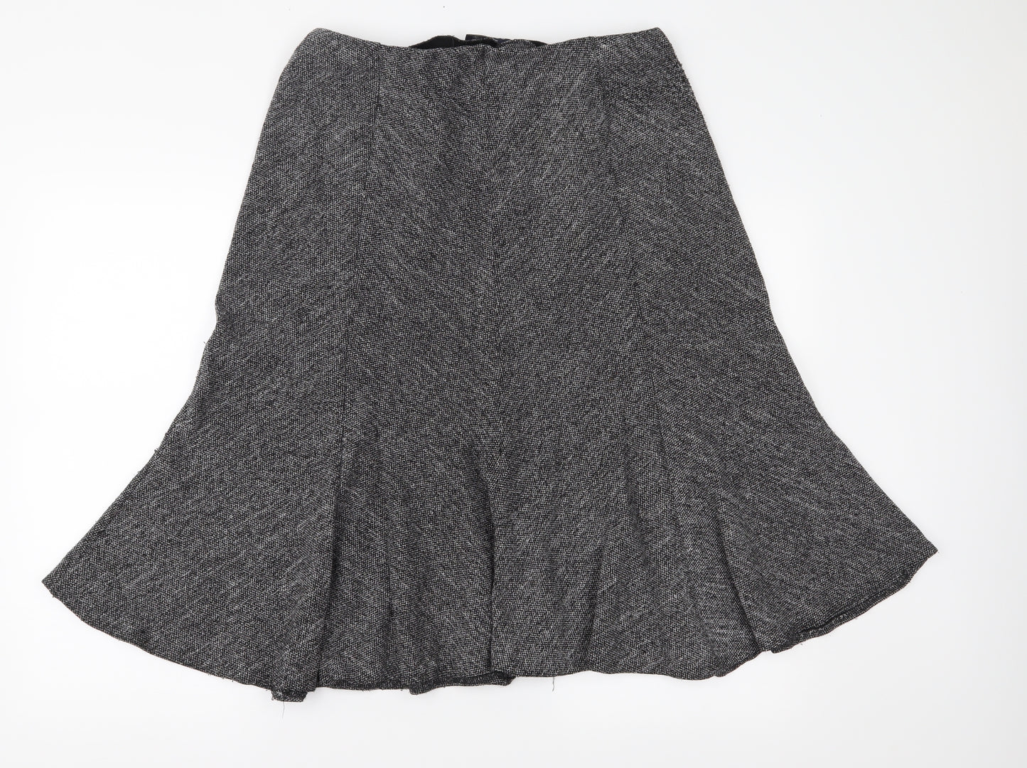Preworn Womens Grey   Trumpet Skirt Size 18