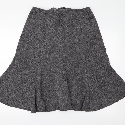 Preworn Womens Grey   Trumpet Skirt Size 18