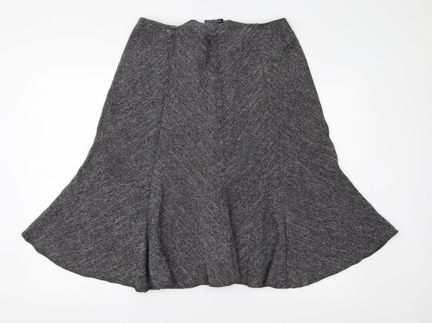 Preworn Womens Grey   Trumpet Skirt Size 18