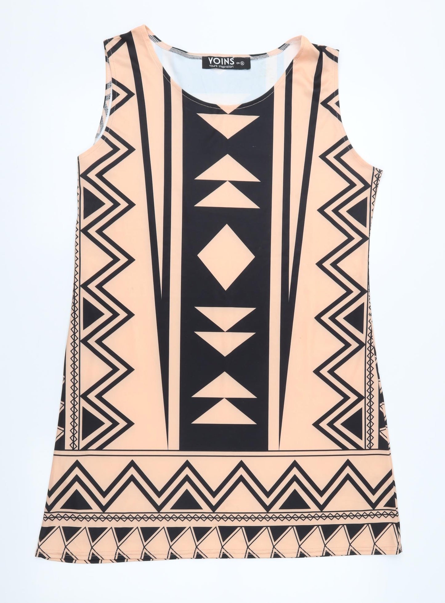 Yoins Womens Pink Geometric  Shift  Size XL