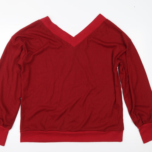Preworn Womens Red   Basic Blouse Size L
