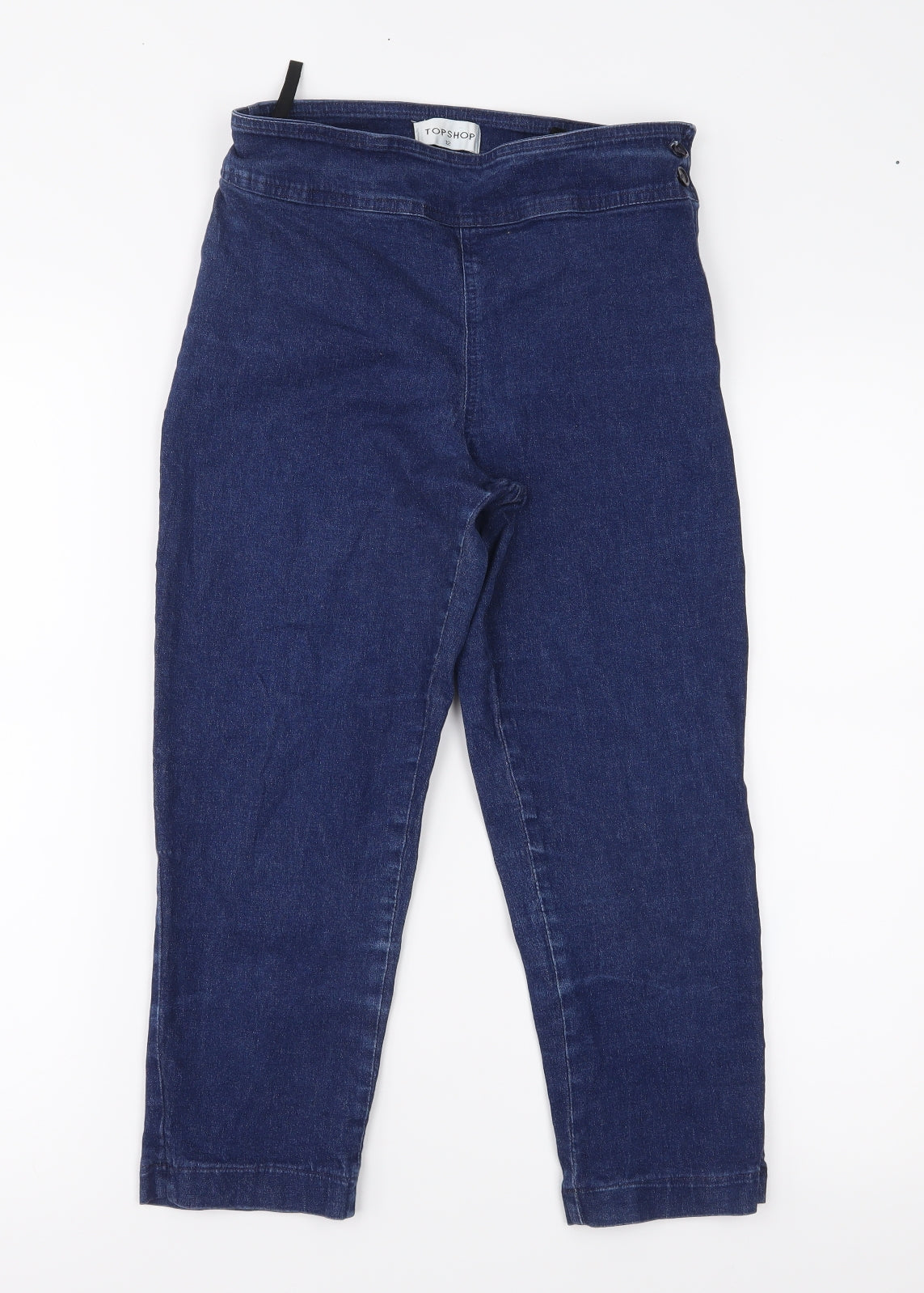 Topshop Womens Blue  Denim Cropped Jeans Size 12 L22 in
