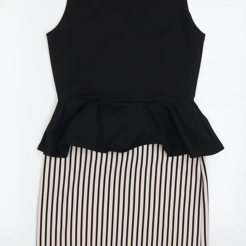 Dayla London Womens Black Striped  Mini  Size 12