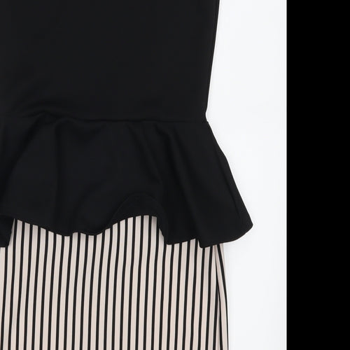 Dayla London Womens Black Striped  Mini  Size 12