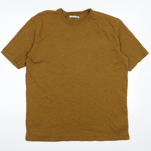 Pull & Bear Mens Brown    T-Shirt Size M