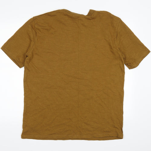 Pull & Bear Mens Brown    T-Shirt Size M