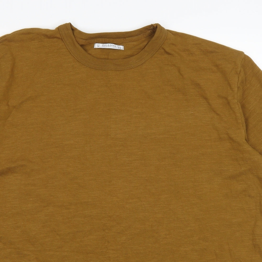 Pull & Bear Mens Brown    T-Shirt Size M