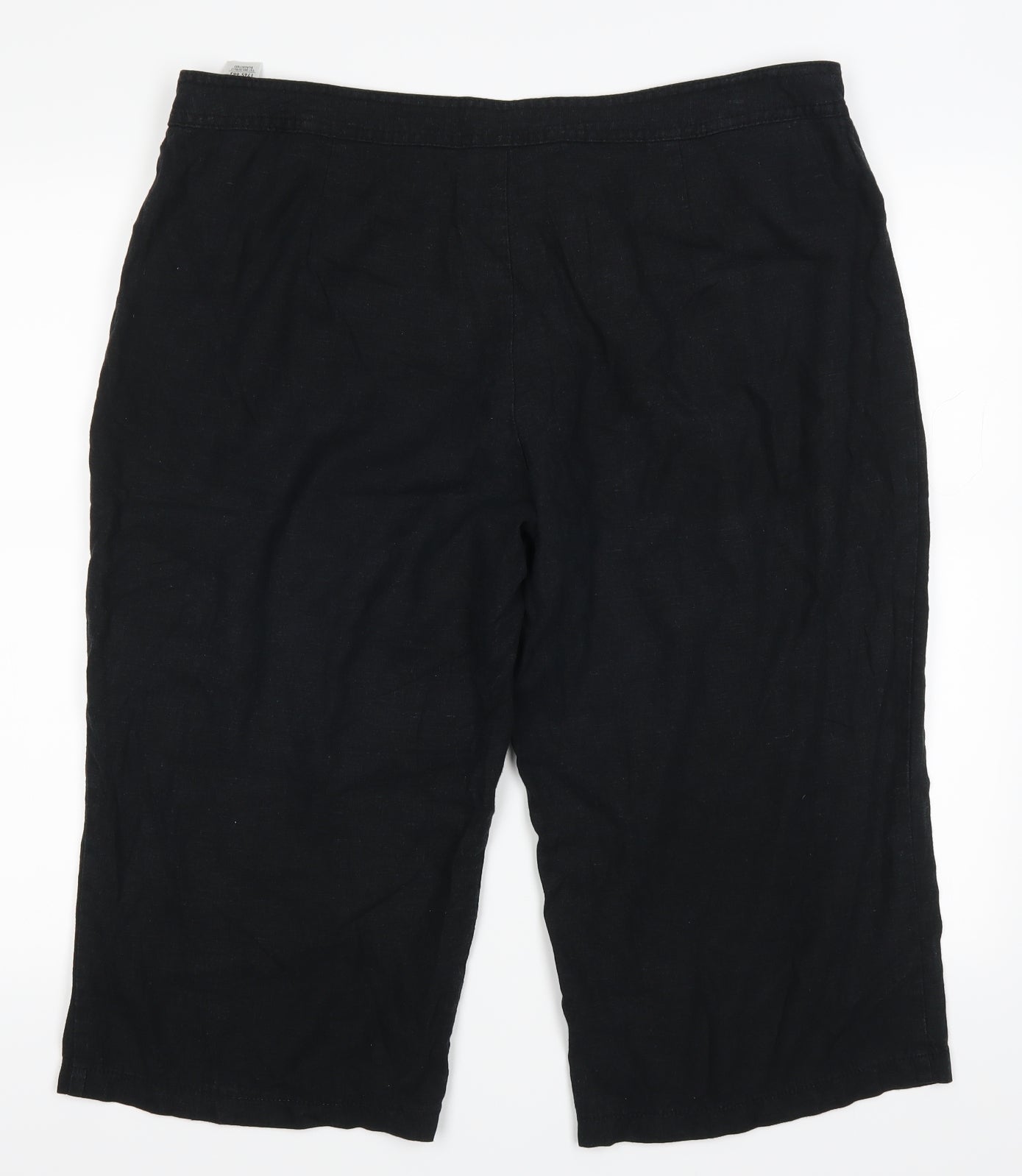 Marks and Spencer Womens Black   Cropped Trousers Size 18 L20 in