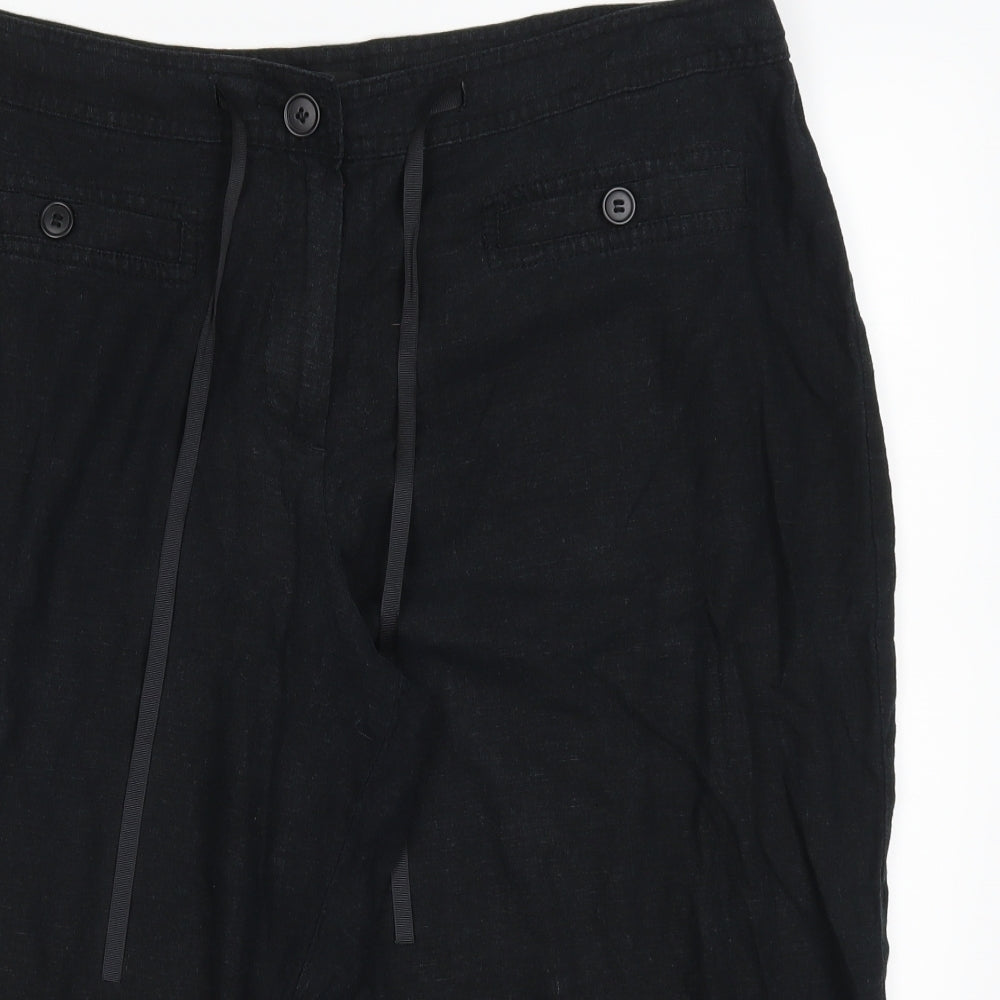 Marks and Spencer Womens Black   Cropped Trousers Size 18 L20 in