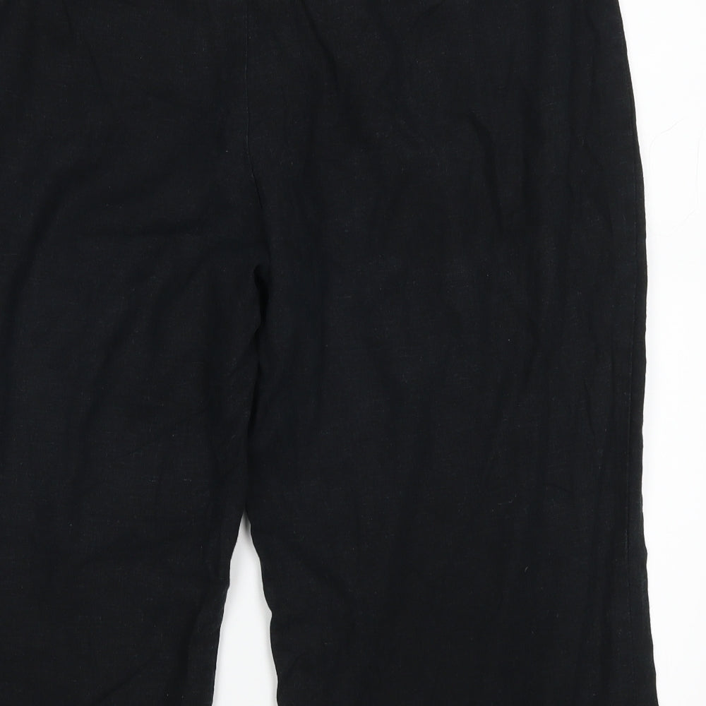 Marks and Spencer Womens Black   Cropped Trousers Size 18 L20 in