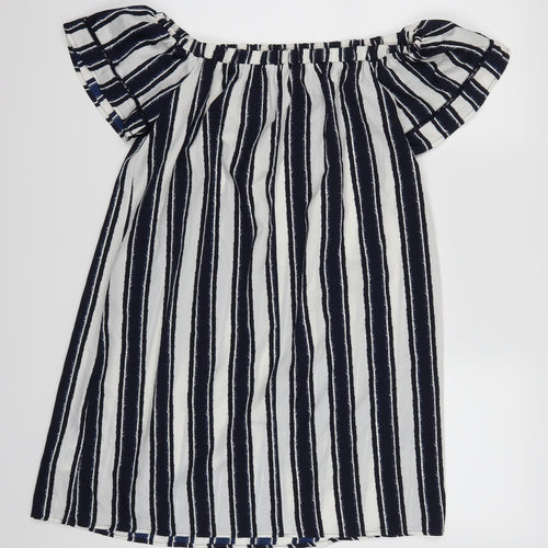 Primark Womens Blue Striped  T-Shirt Dress  Size 12