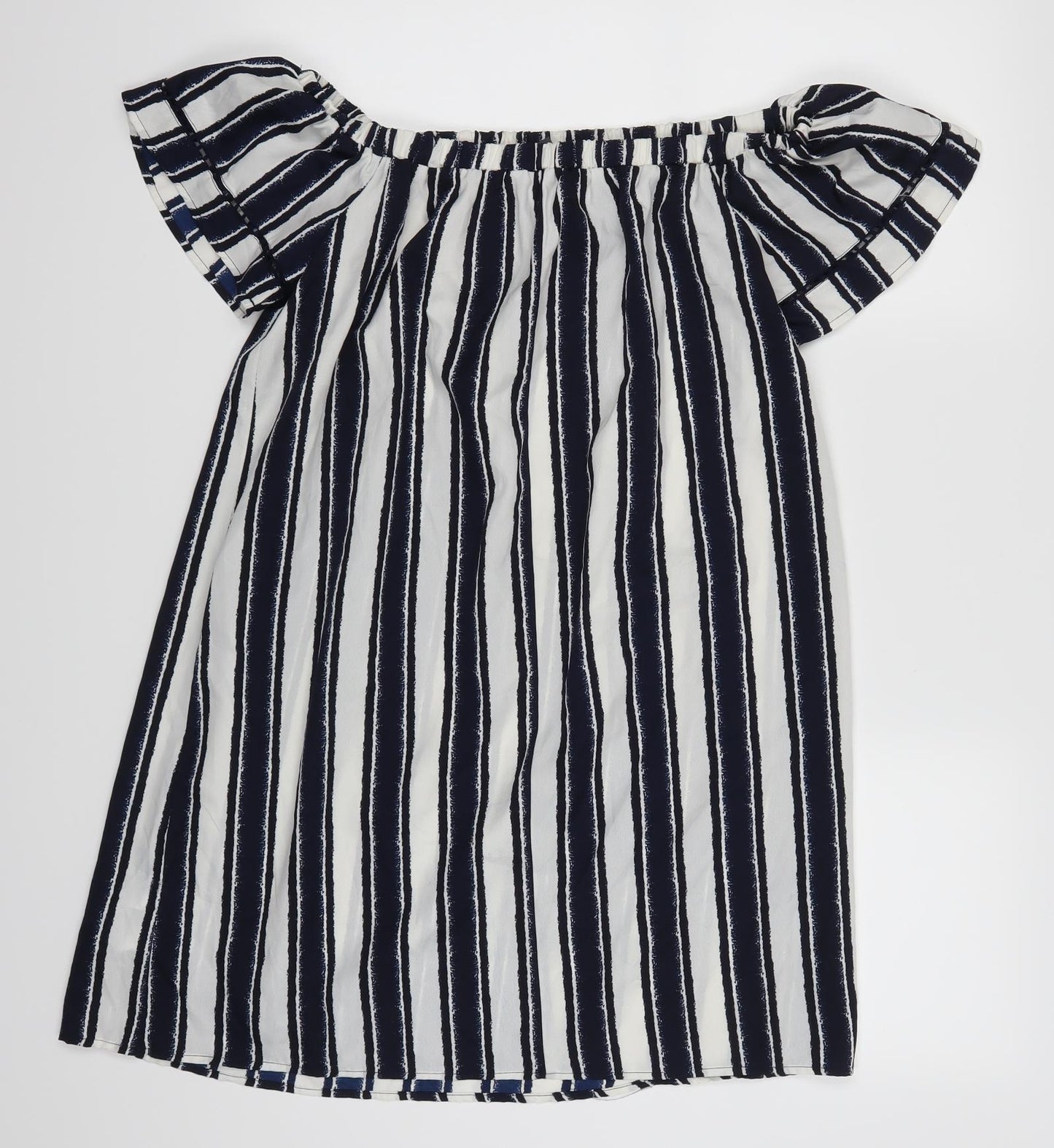 Primark Womens Blue Striped  T-Shirt Dress  Size 12
