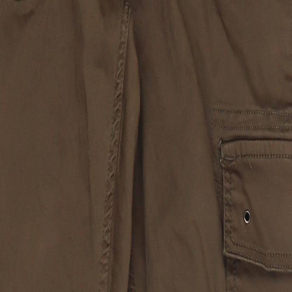 Denim Co Womens Brown   Cargo Trousers Size 14 L29 in