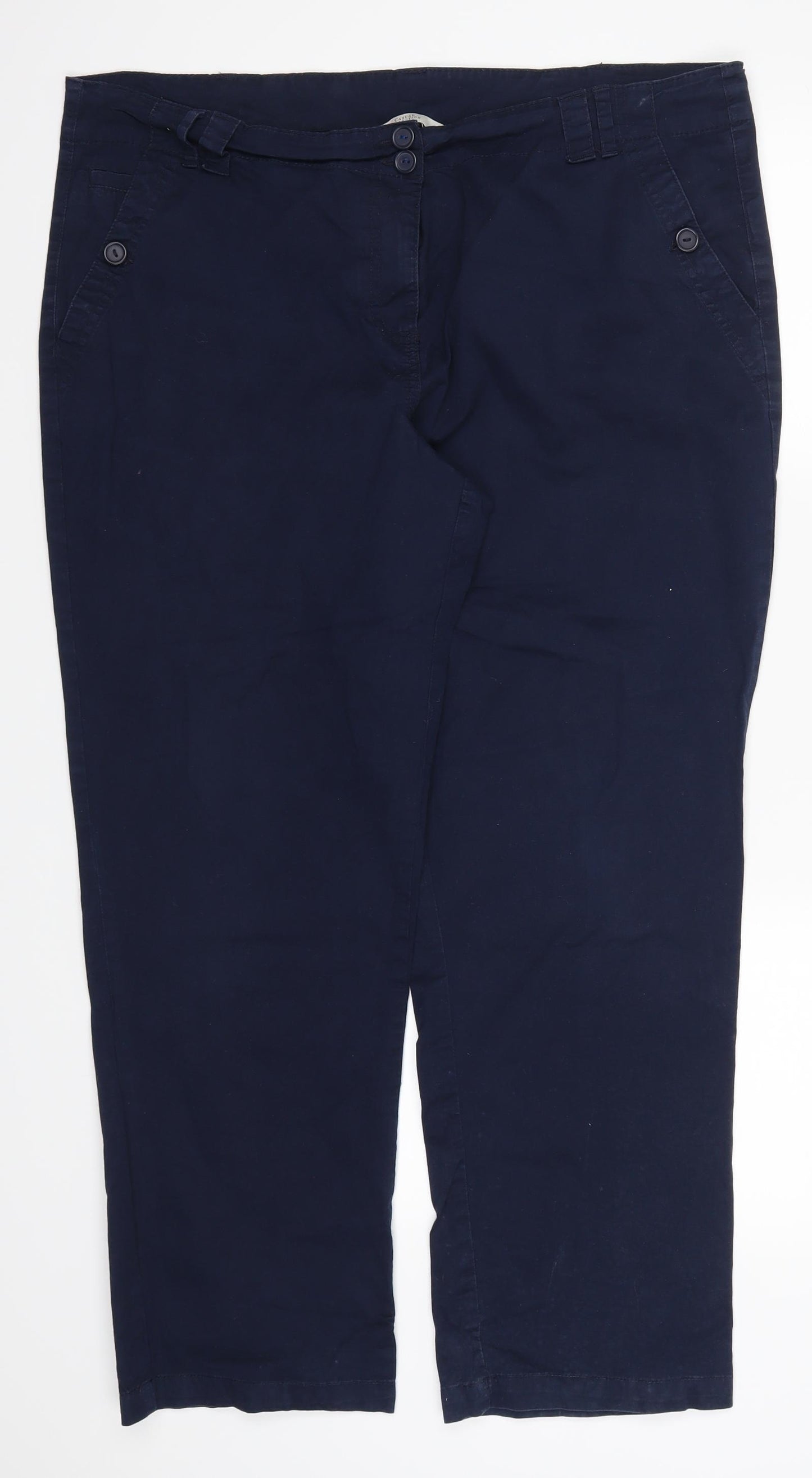 Debenhams Womens Blue   Trousers  Size 18 L28 in