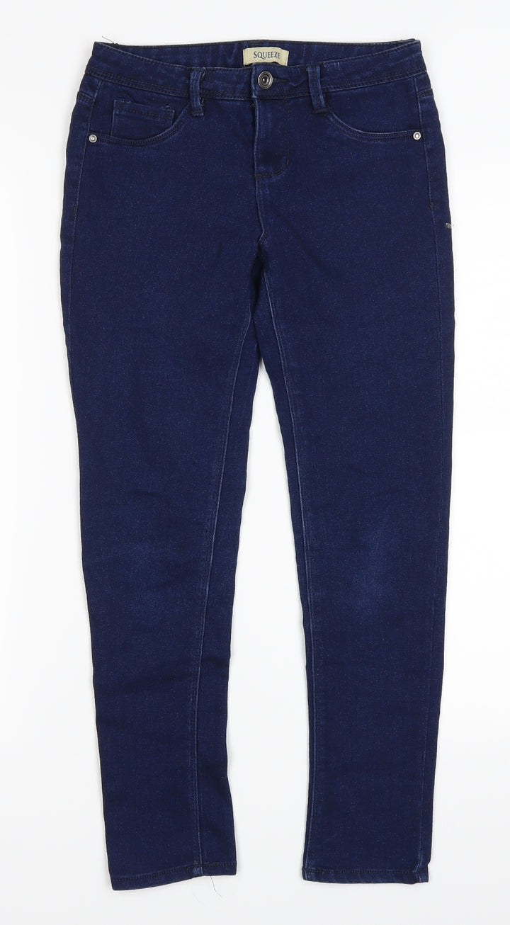 Squeeze Womens Blue Denim Skinny Jeans Size 12 L24 in