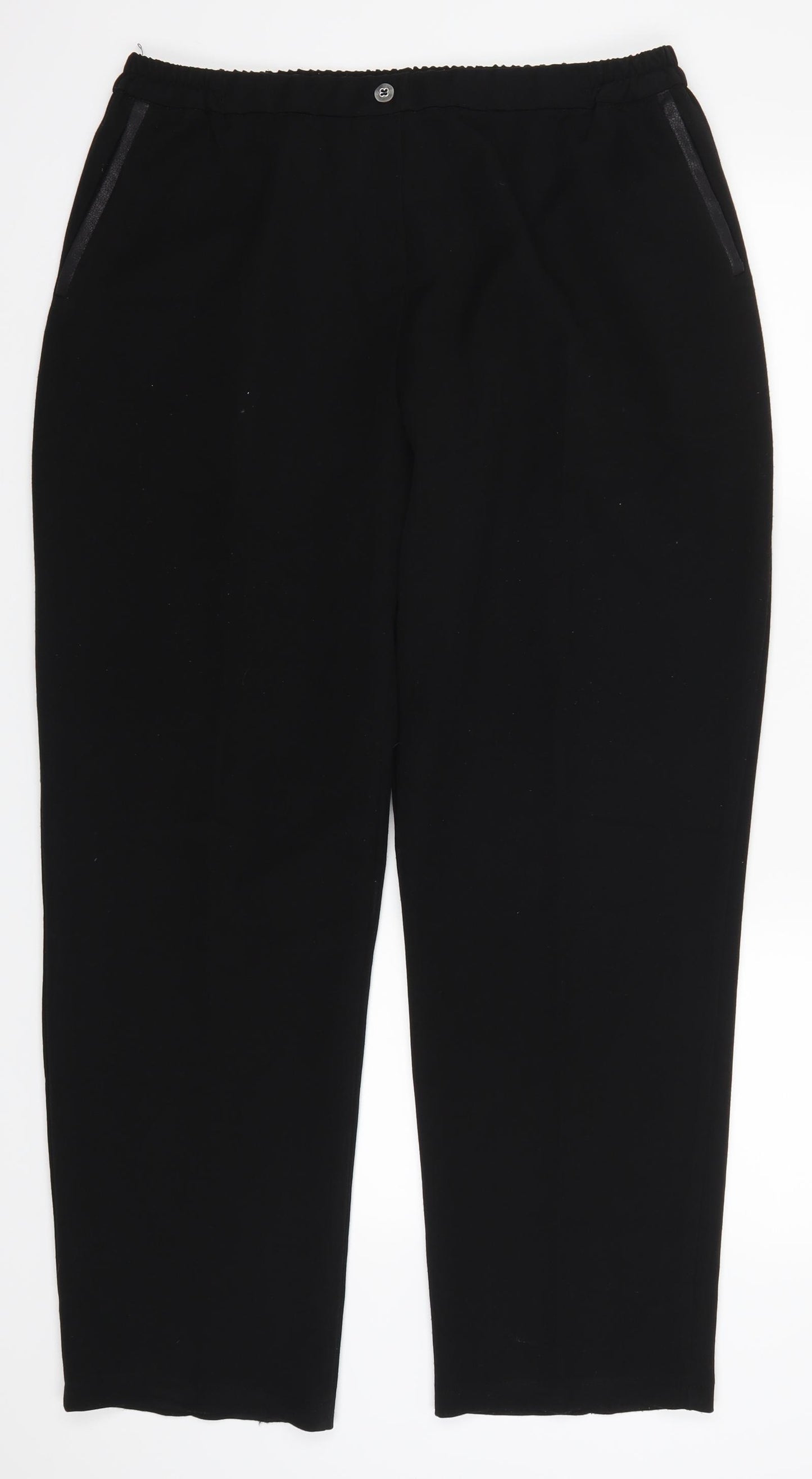 Afibel Womens Black   Sweatpants Trousers Size 20 L30 in