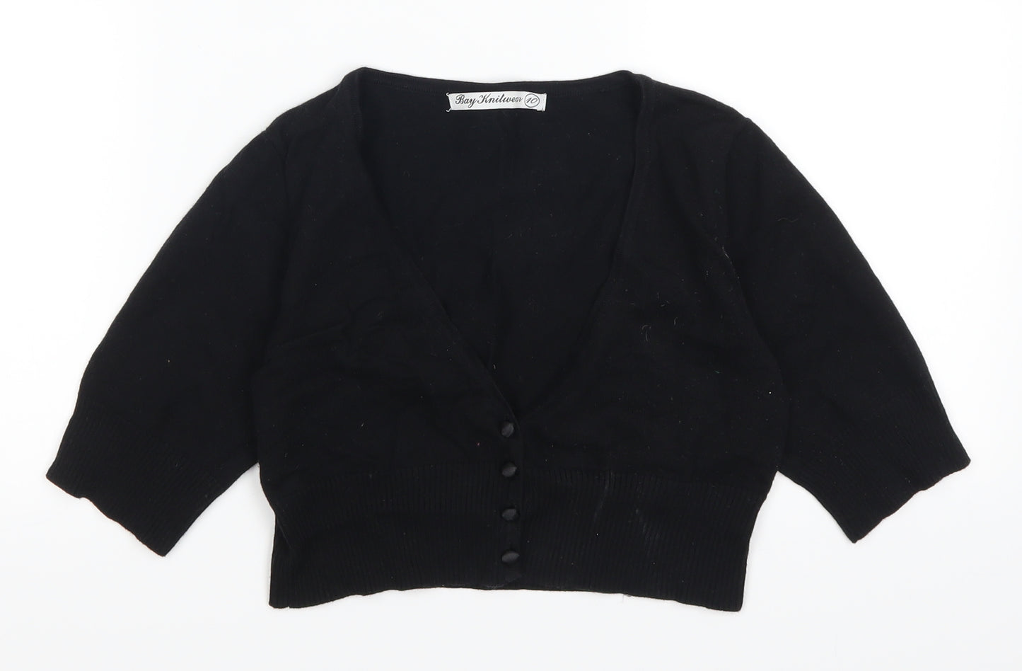 Bay Knitwear Womens Black   Cardigan Jumper Size 10