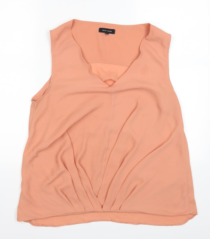 New Look Womens Orange Basic Tank Size 16