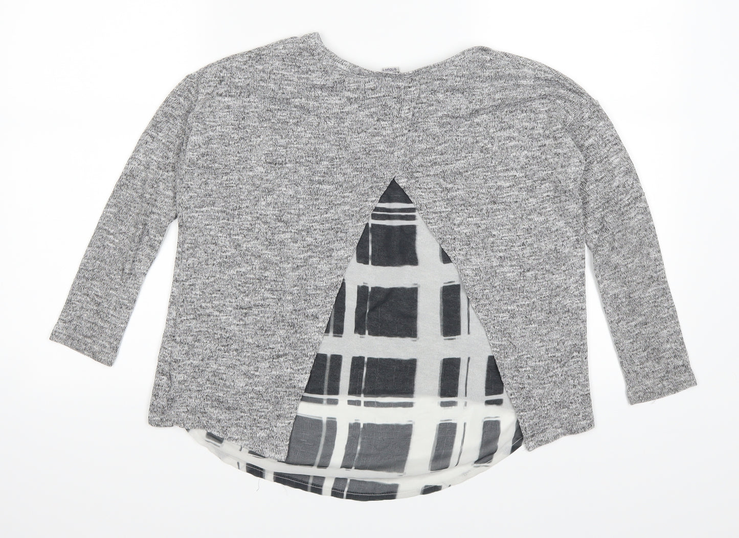 River Island Girls Grey Check  Basic T-Shirt Size 9-10 Years