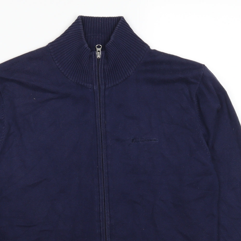 Ben Sherman Mens Blue   Full Zip Jumper Size S