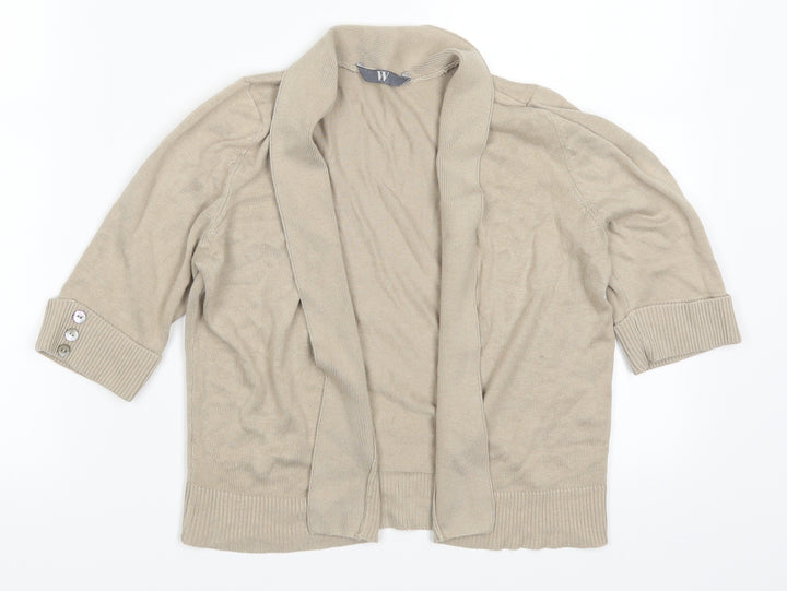 BHS Womens Beige   Cardigan Jumper Size 10