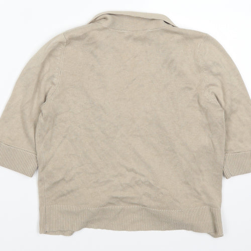 BHS Womens Beige   Cardigan Jumper Size 10