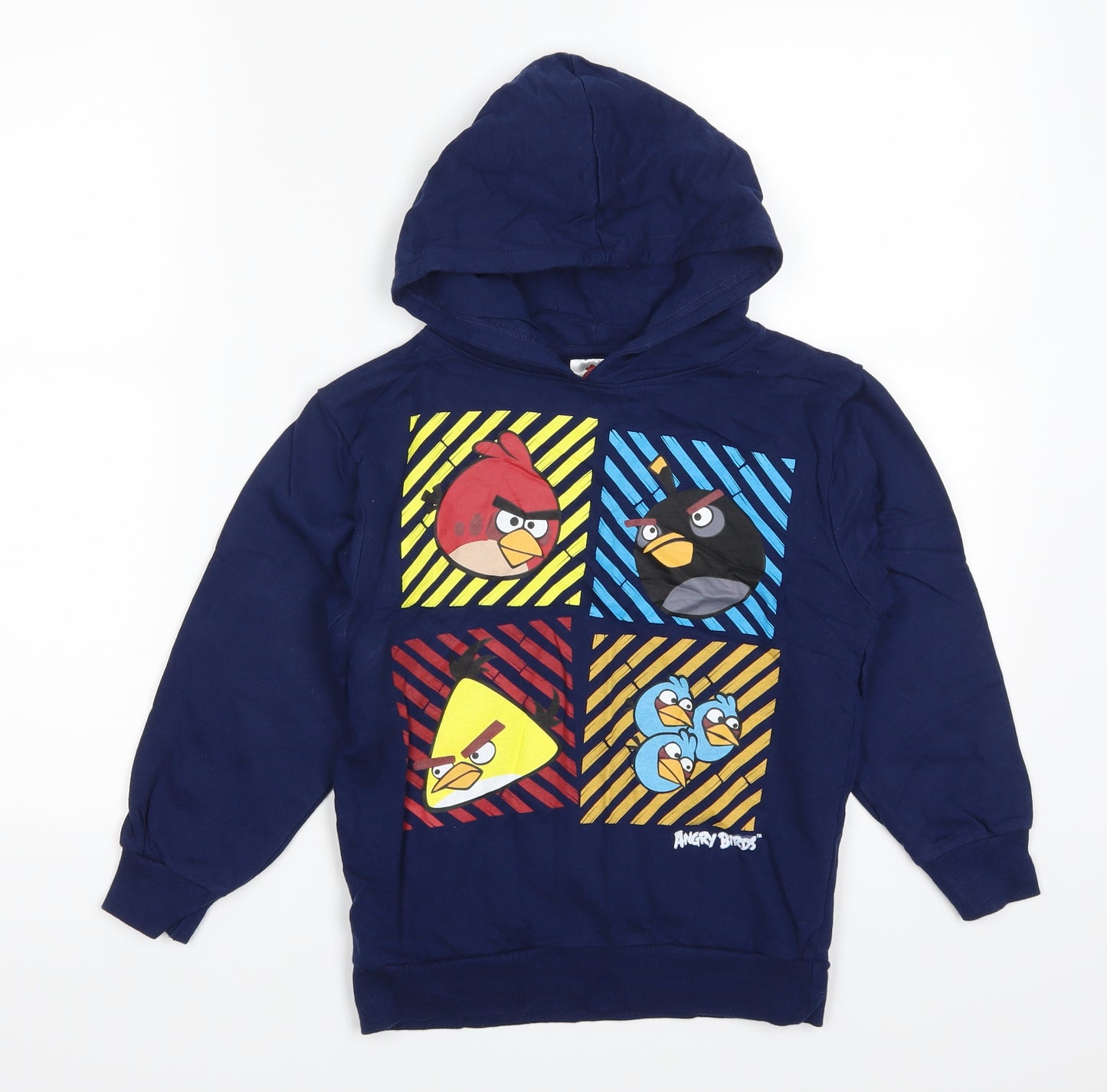 Angry Birds Boys Blue   Pullover Hoodie Size 7-8 Years  - Angry Birds