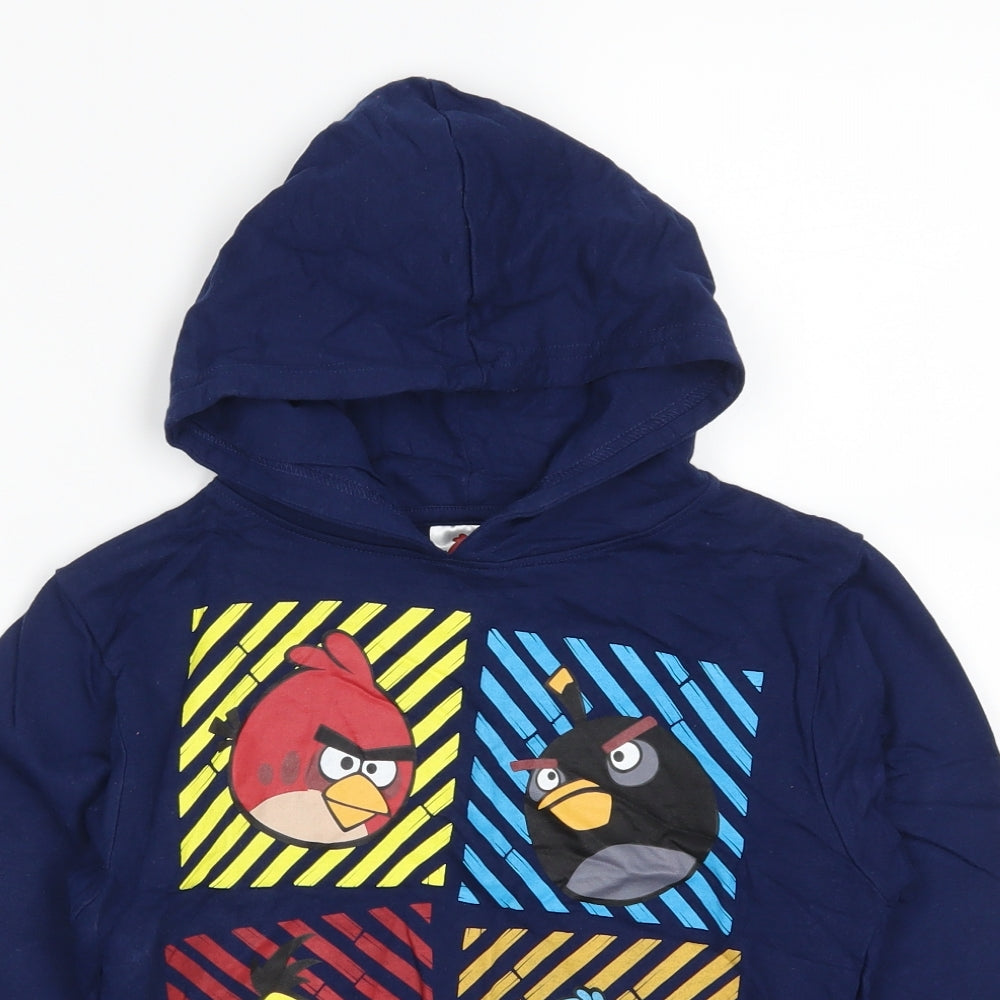 Angry Birds Boys Blue   Pullover Hoodie Size 7-8 Years  - Angry Birds