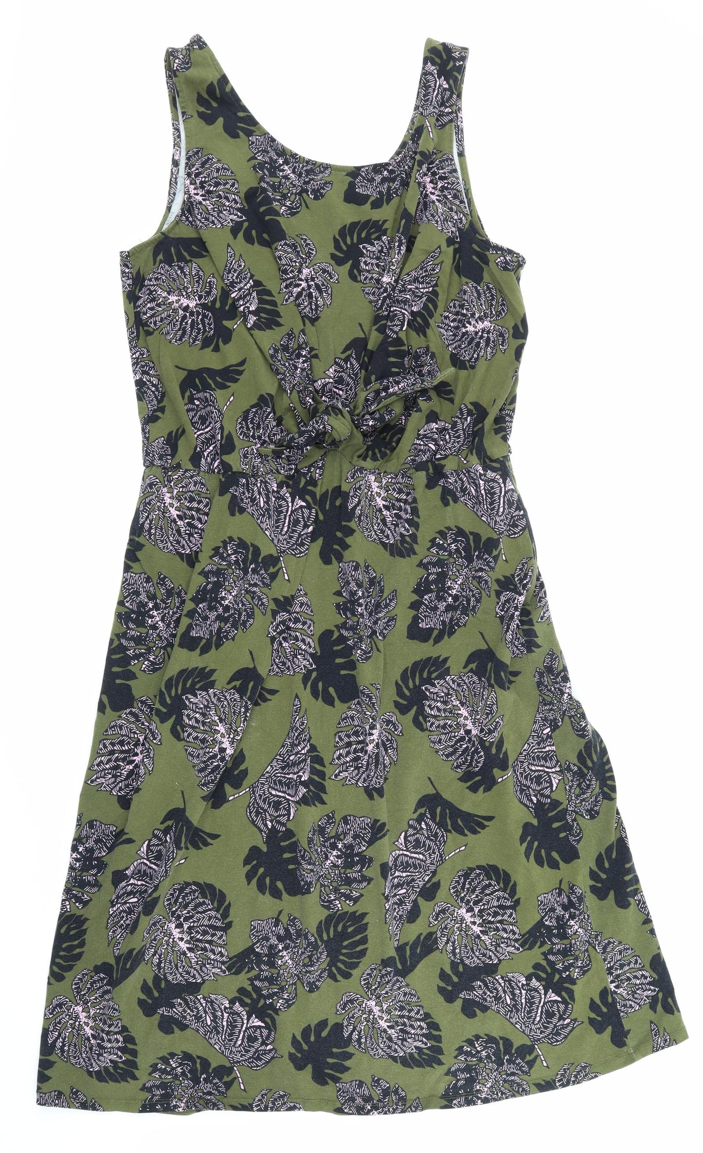 Primark Womens Green Floral  Skater Dress  Size 18