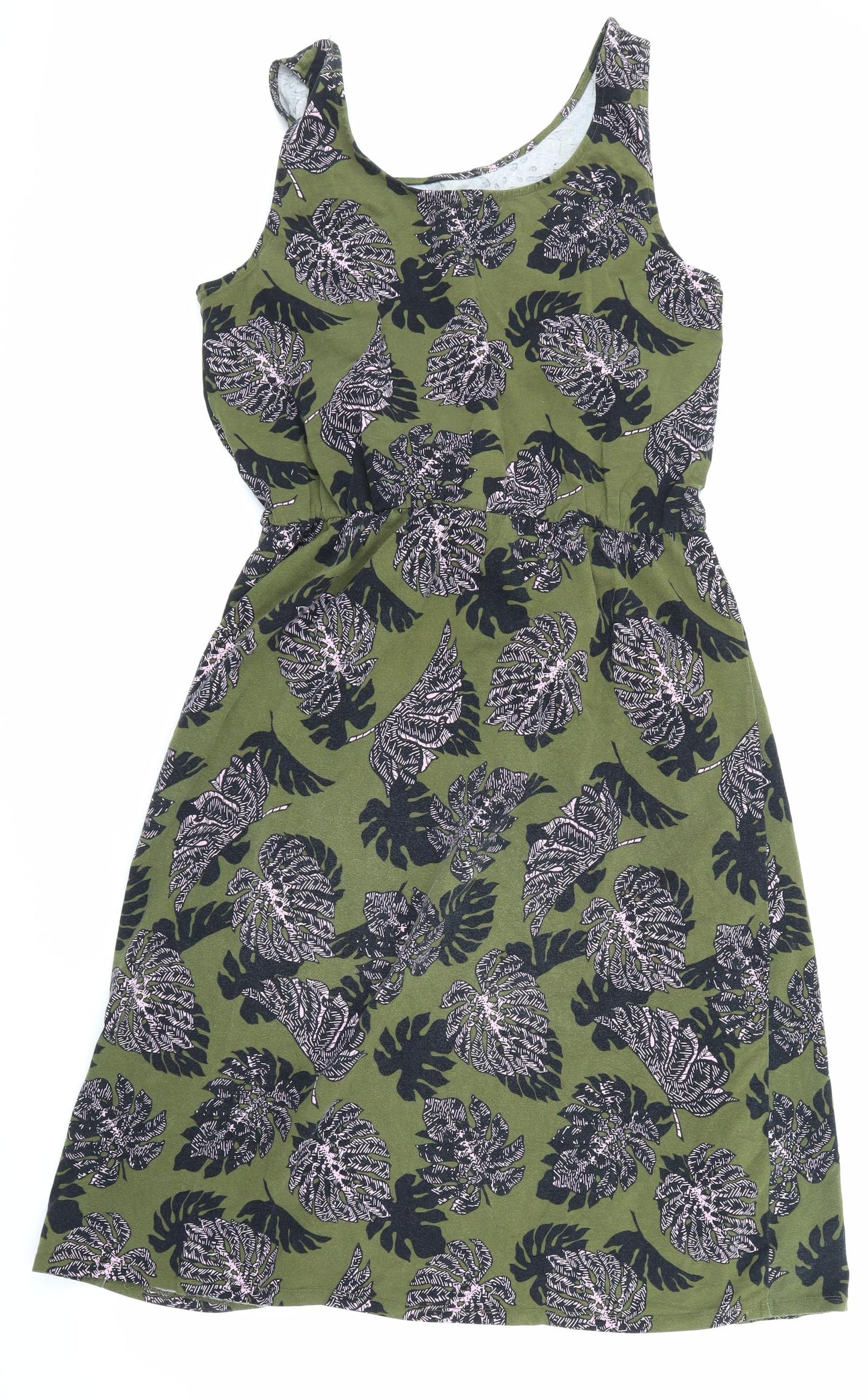 Primark Womens Green Floral  Skater Dress  Size 18