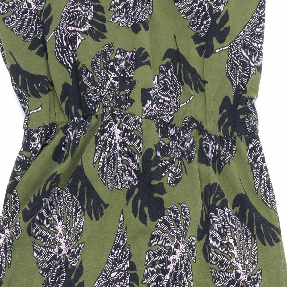Primark Womens Green Floral  Skater Dress  Size 18