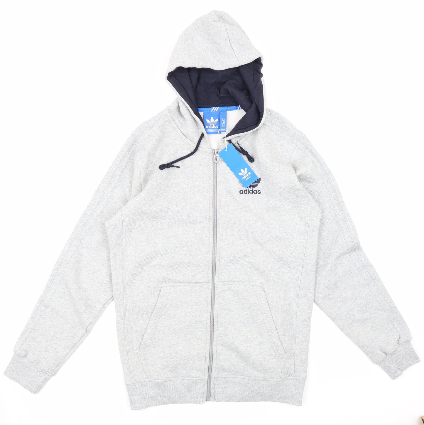 adidas Mens Grey   Full Zip Hoodie Size M