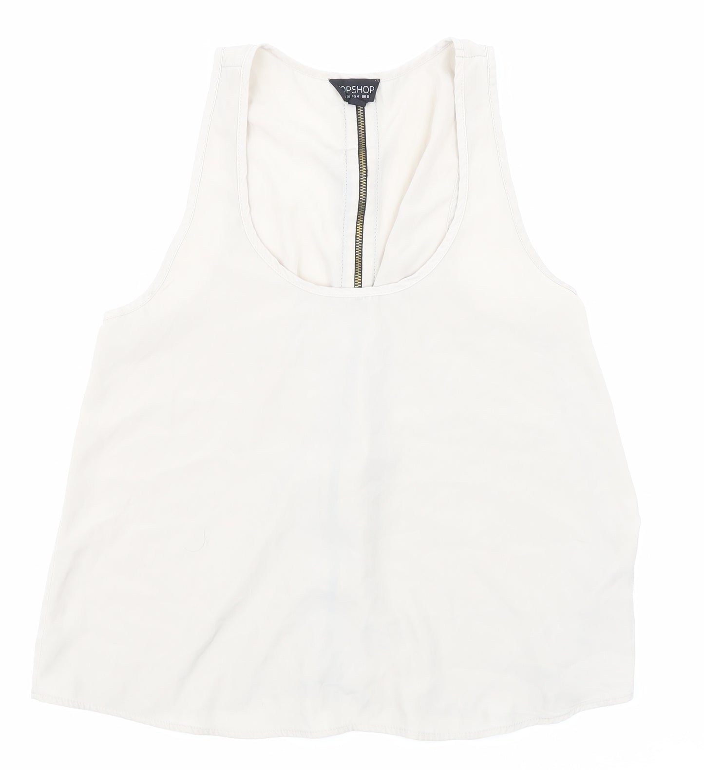 Topshop Womens Beige   Basic Blouse Size 8