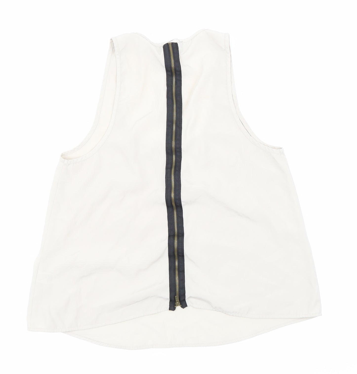 Topshop Womens Beige   Basic Blouse Size 8