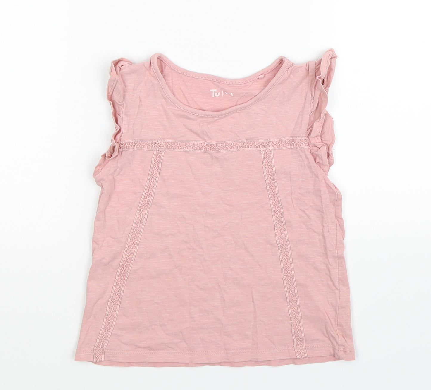 TU Girls Pink   Basic T-Shirt Size 5 Years