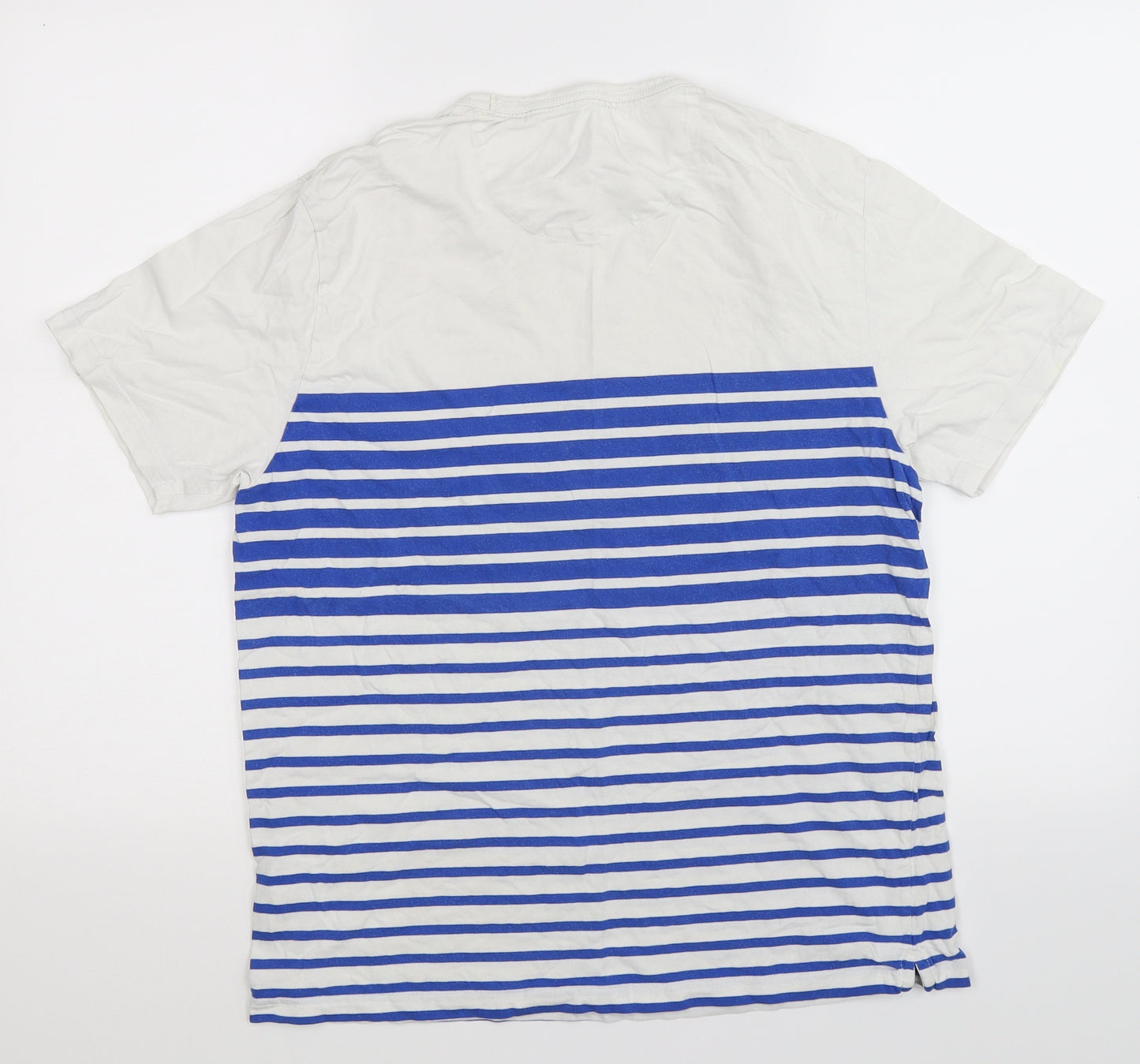 Racing Green Mens Multicoloured Striped   T-Shirt Size M