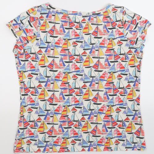 Lands' End Womens White   Basic T-Shirt Size M