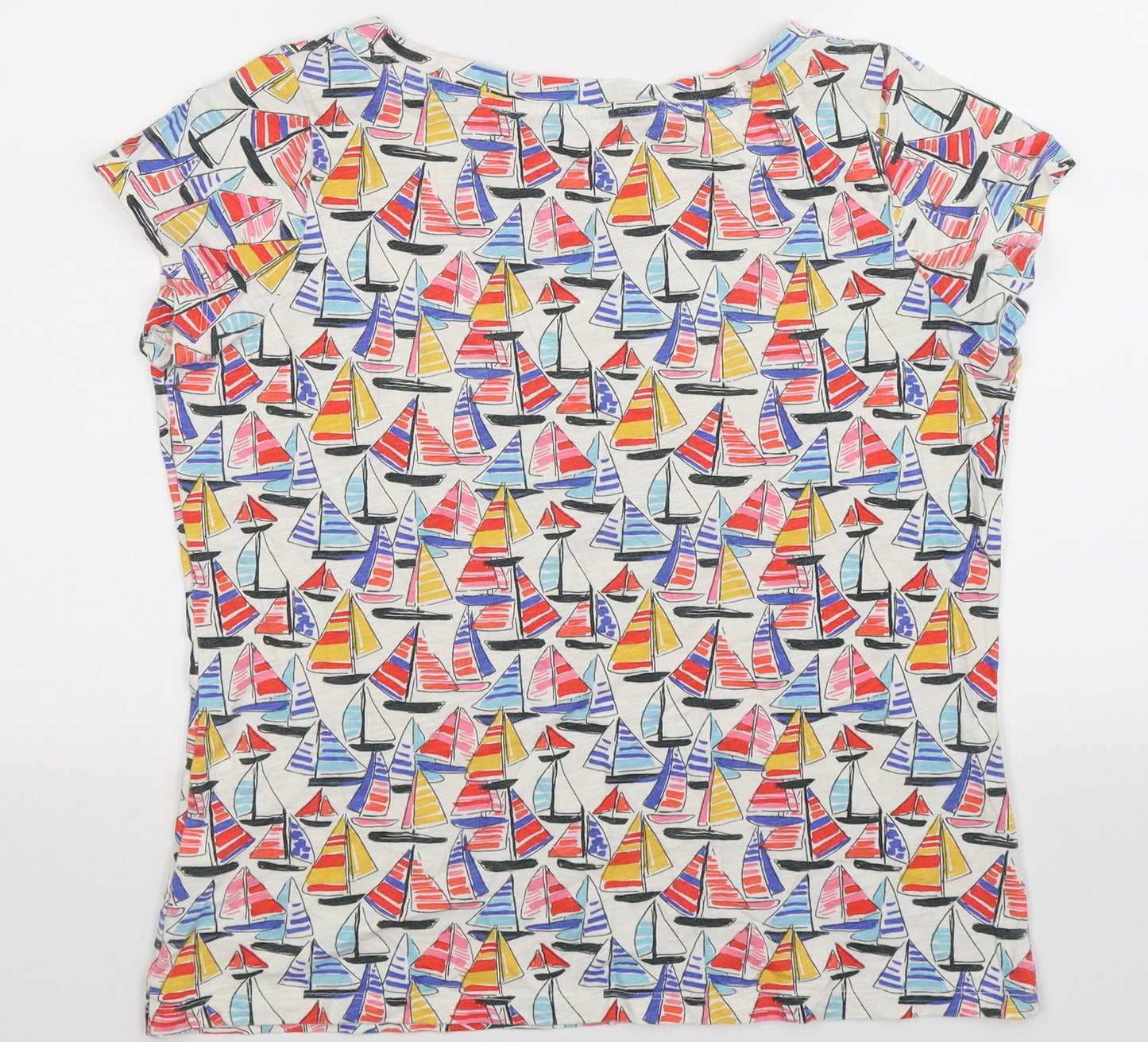 Lands' End Womens White   Basic T-Shirt Size M