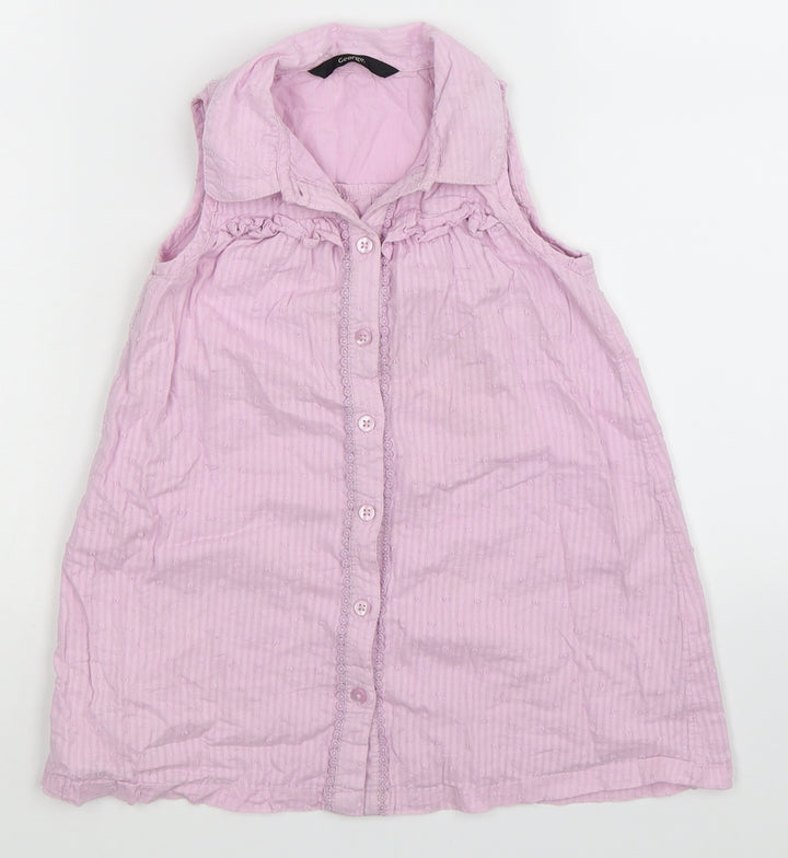 George Girls Pink   Shirt Dress  Size 2-3 Years